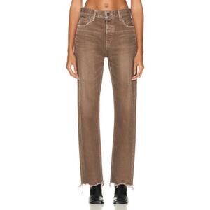 Moussy Vintage Emery Wide Straight in Brown 30